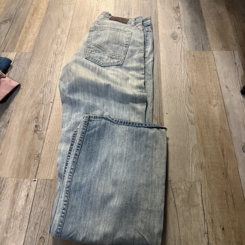 Reclaimed Vintage Men's Faded Blue Straight Jeans